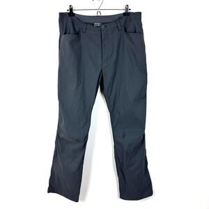 Eddie Bauer Men's Tech Pants Gray 34 x 30 (35 measured) Nylon outdoor hiking